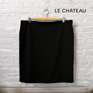 Le Château, Versatile Pull-On Skirt With Lining, Size 18, Black